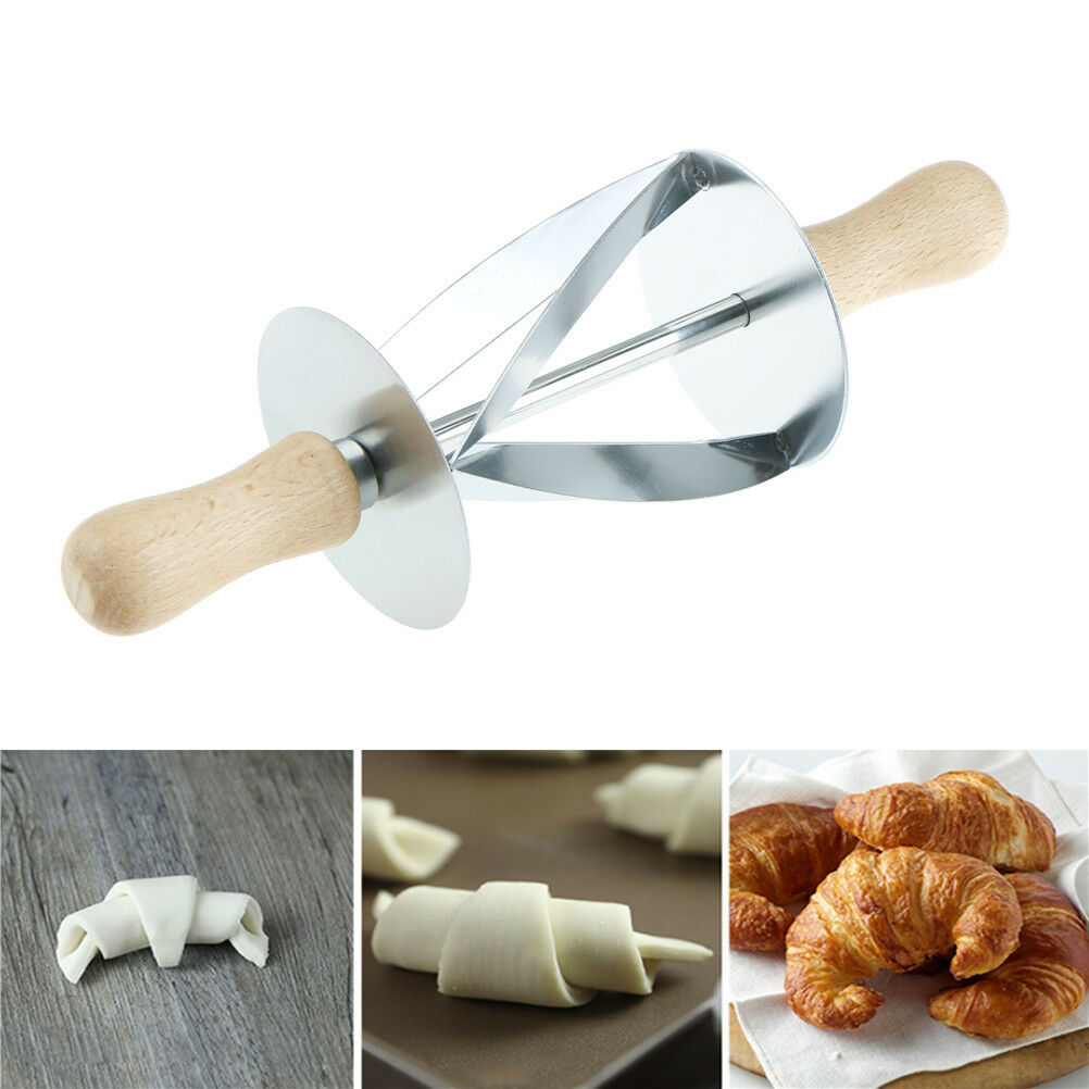 Stainless Steel Rolling Cutter for Making Croissant Bread Wheel Pastry KnifE_DD