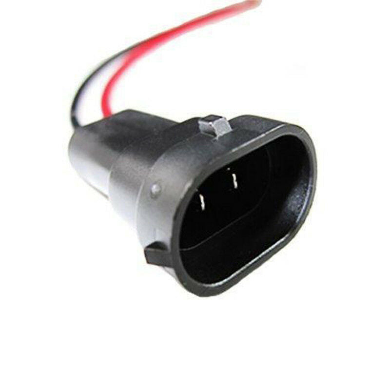 2Pcs H11 Male Socket Wire Harness Adapter for Headlight Hi/Lo Beam Fog Light DRL