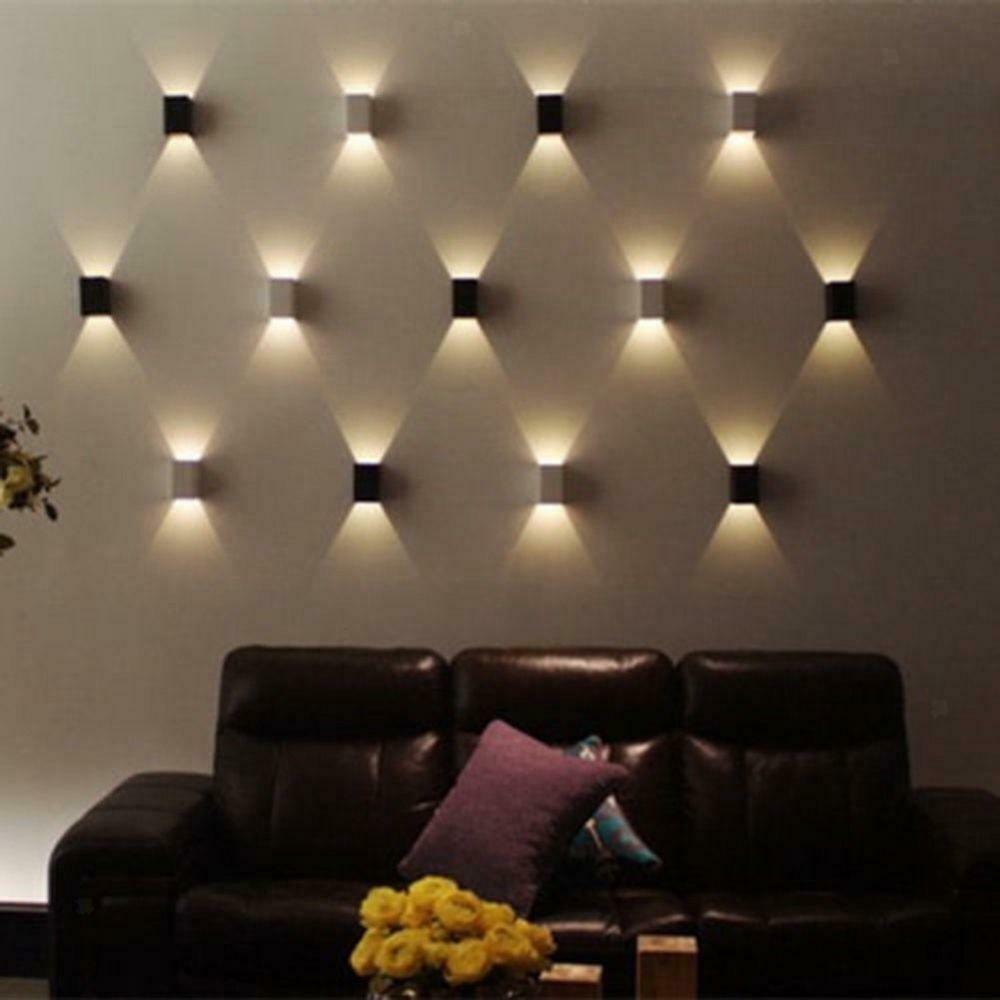 Modern LED Square Wall Lamp Hall Porch Living Room Light Fixture Yellow