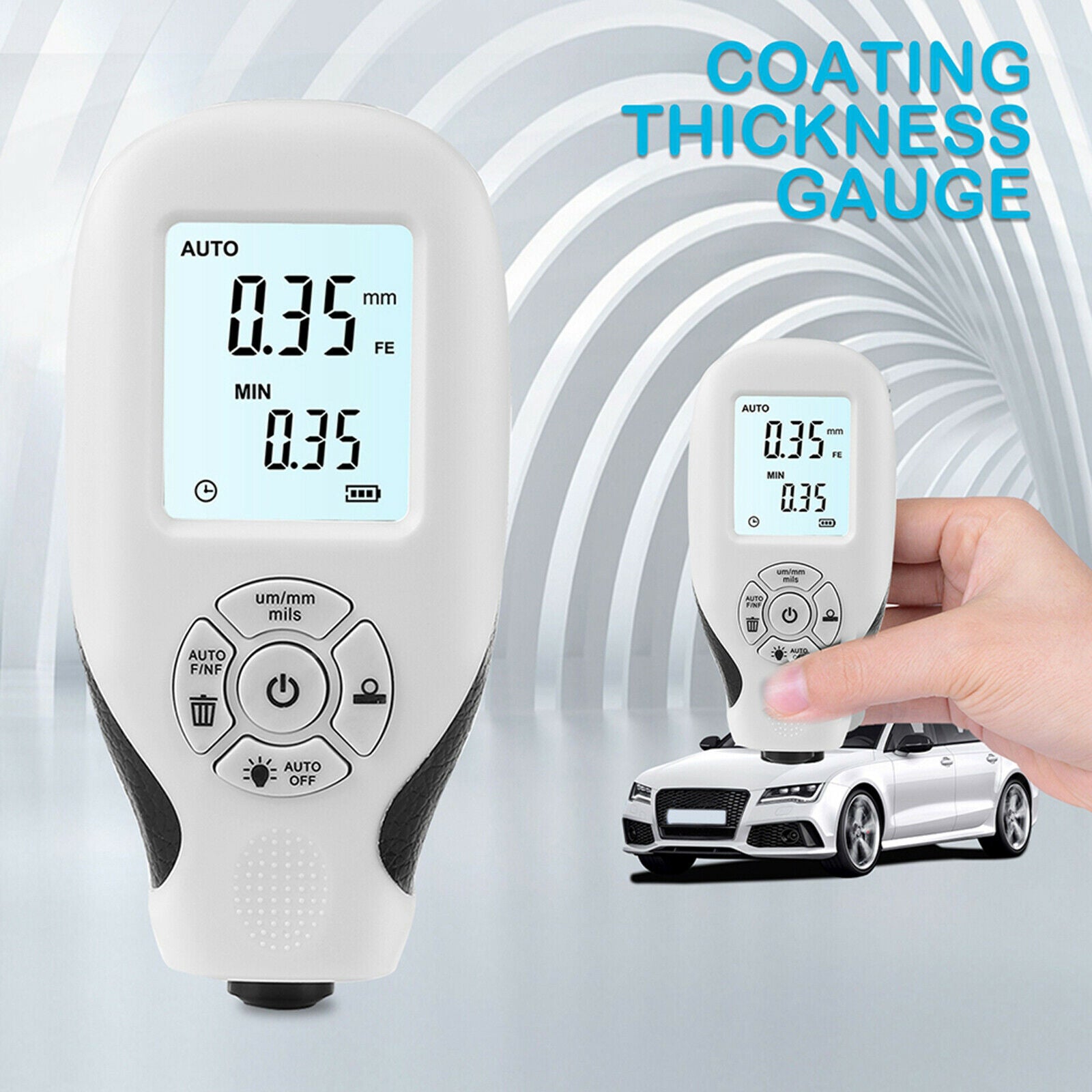 Mini Automotive Coating Thickness Gauge for Car Digital Paint Meter 0-2000UM