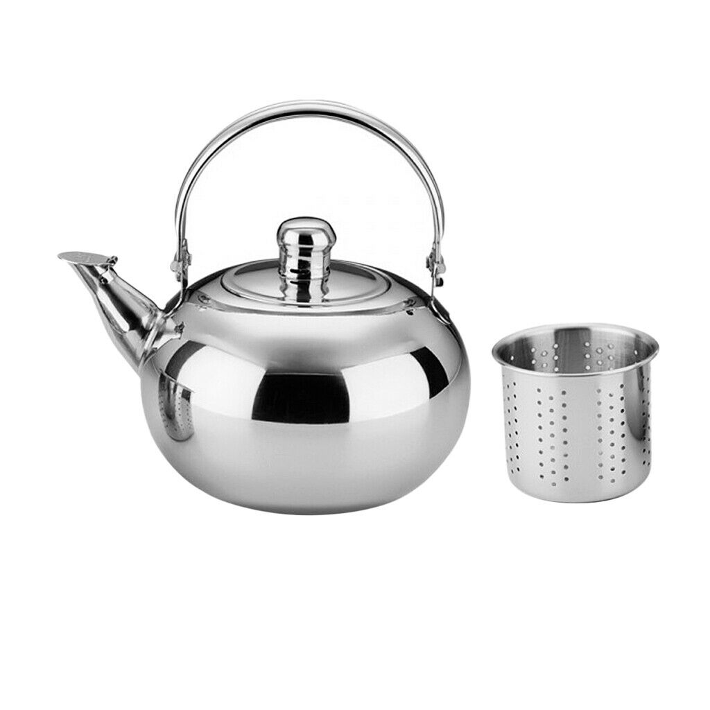 1.6L Kettle Stainless Steel Infuser Teapot Kitchen Tea Coffee Hot Water Pot