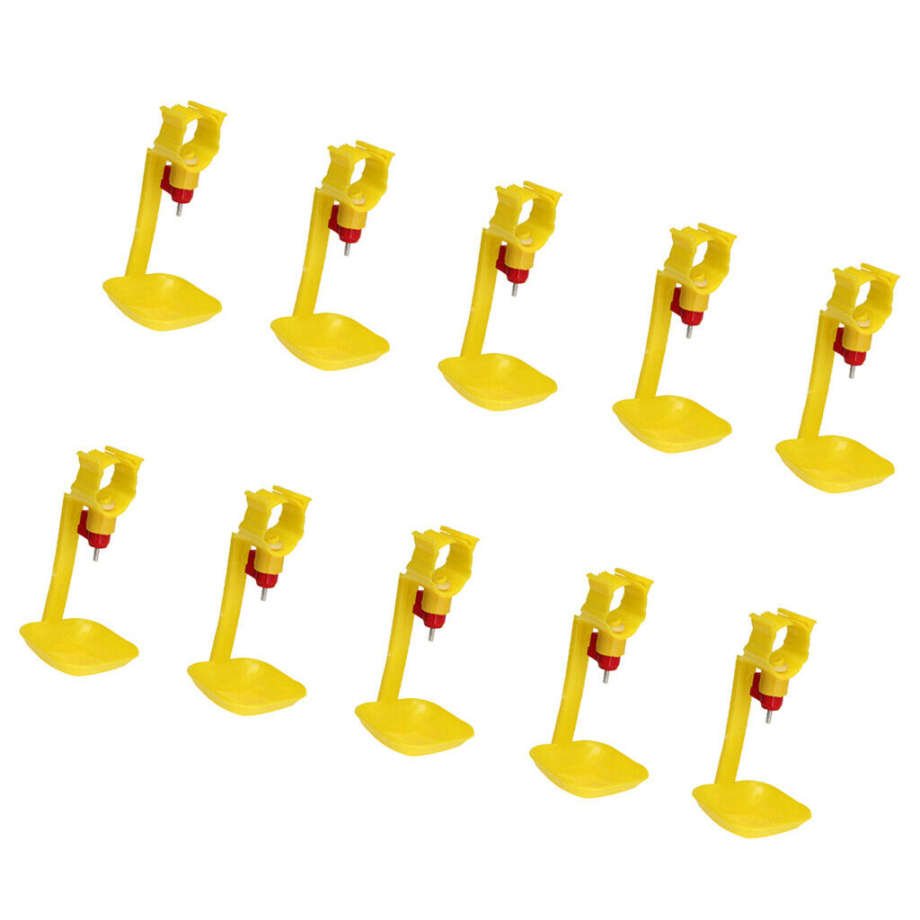 20xAutomatic Poultry Water Drinking Cup Feeder Yellow for Bird Chick Quail