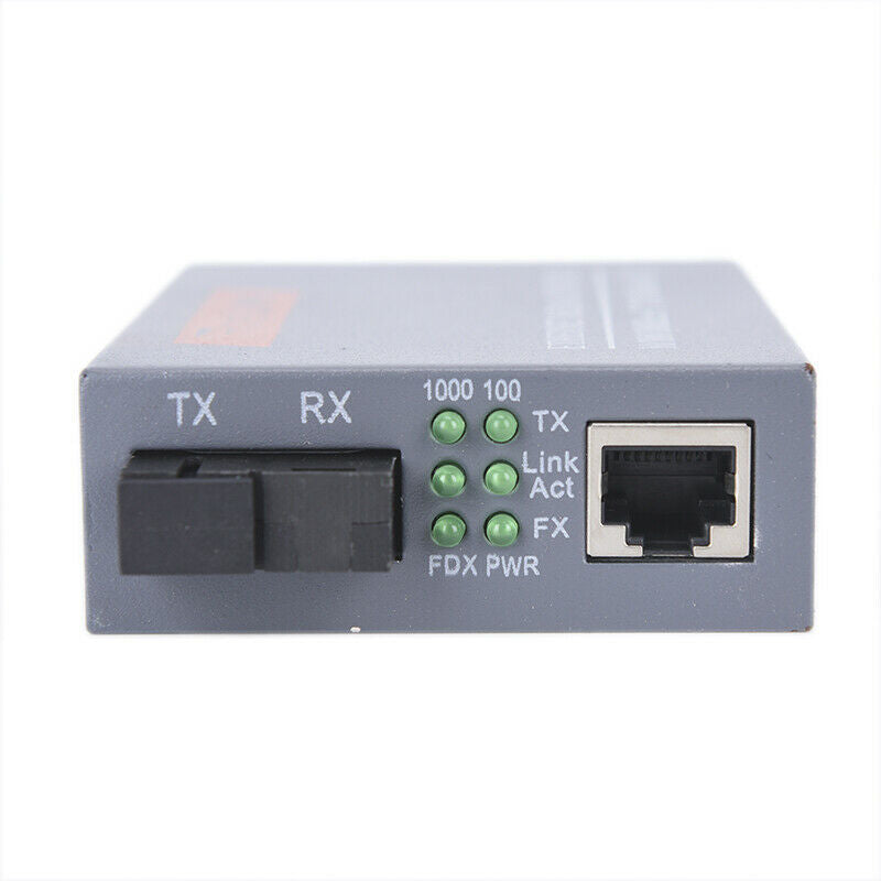 1Pair HTB-GS-03 A/BGigabit Fiber Optical Media Converter 1000Mbps 20KM US Plu.DD