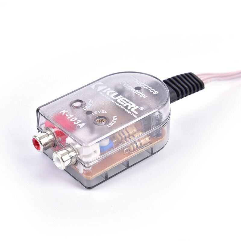 12V Car Stero Radio Speaker High To Low RCA Audio Impedance Converter con.l8