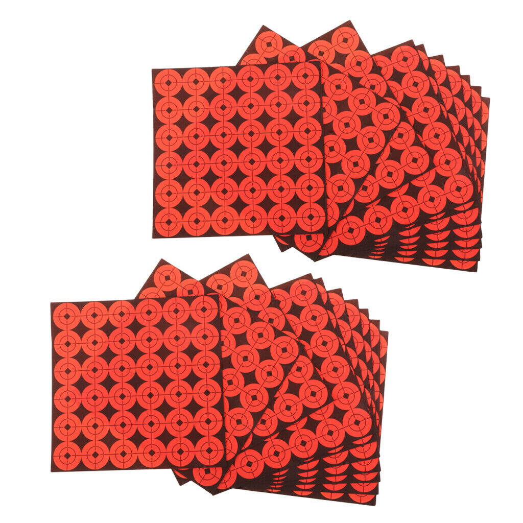 720 Pieces of Visibility Target Shooting Orange Paper Stickers