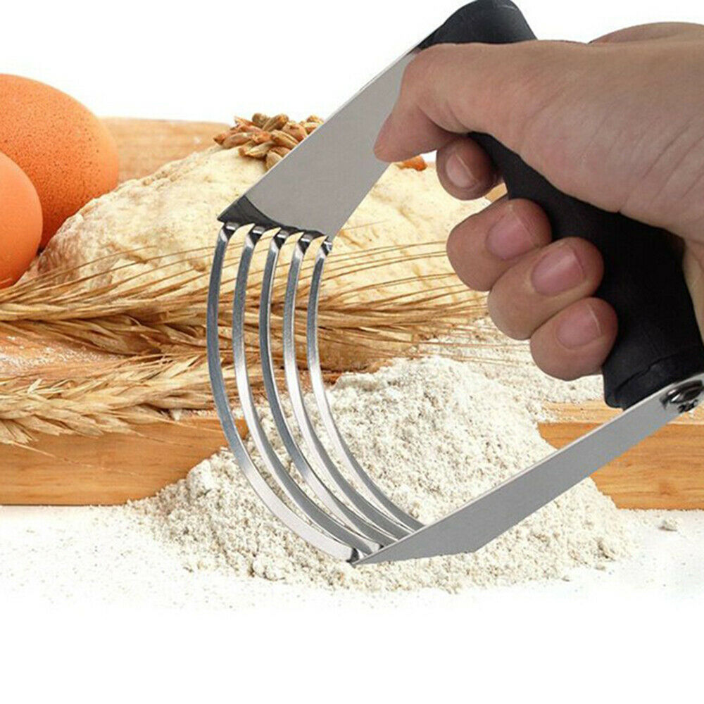 Stainless Steel Soft Grip Pastry Blender Dough Cutter Flour Mixer Cake Pie Kit