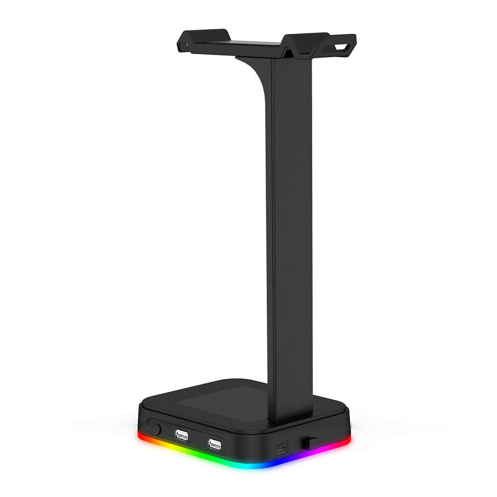 D9 RGB Headphone Holder PC Gamer Headset Desk Bracket Display Stand Support