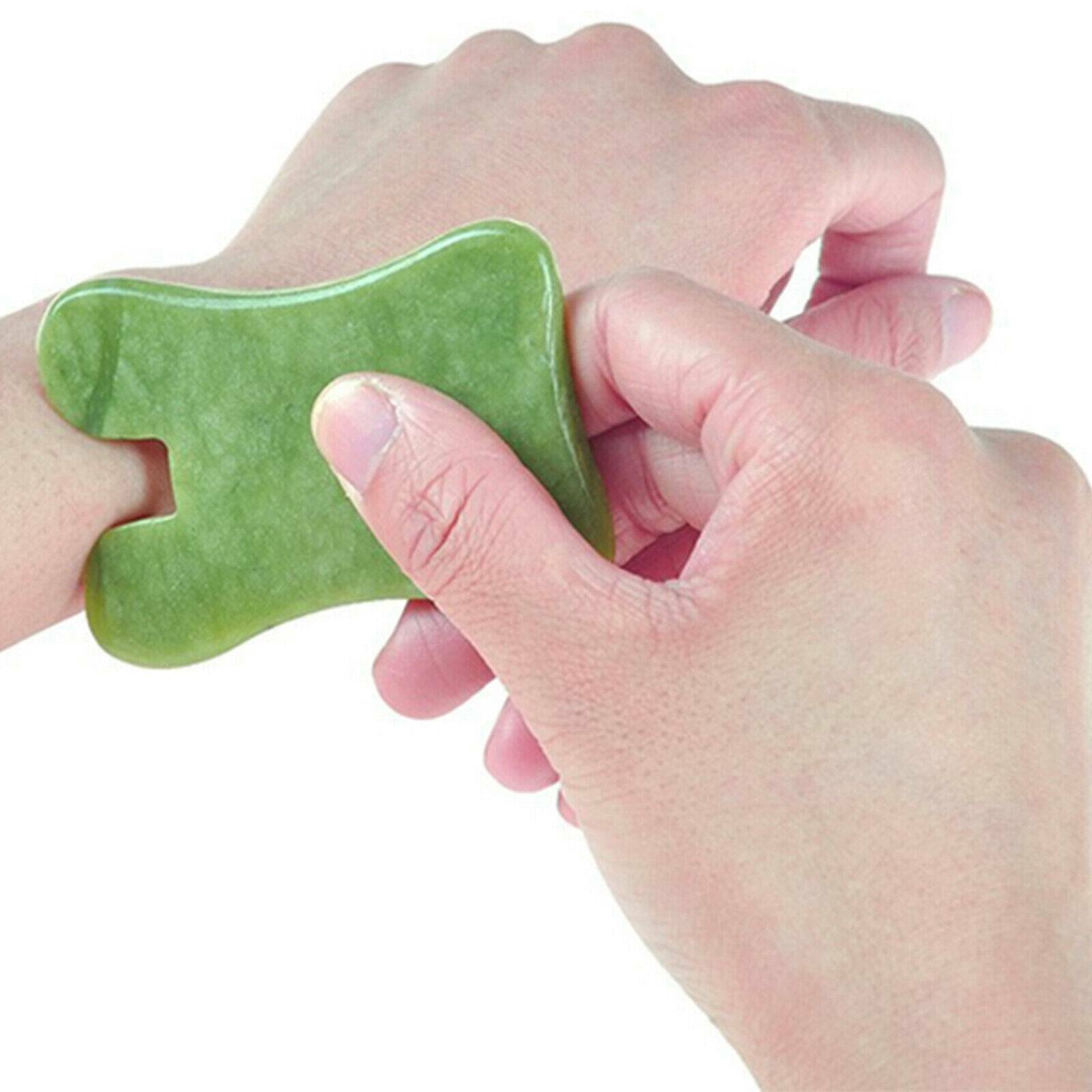 1pc Natural Guasha Facial Jade Face Body Care Gua Sha Board Massager Tool Supply