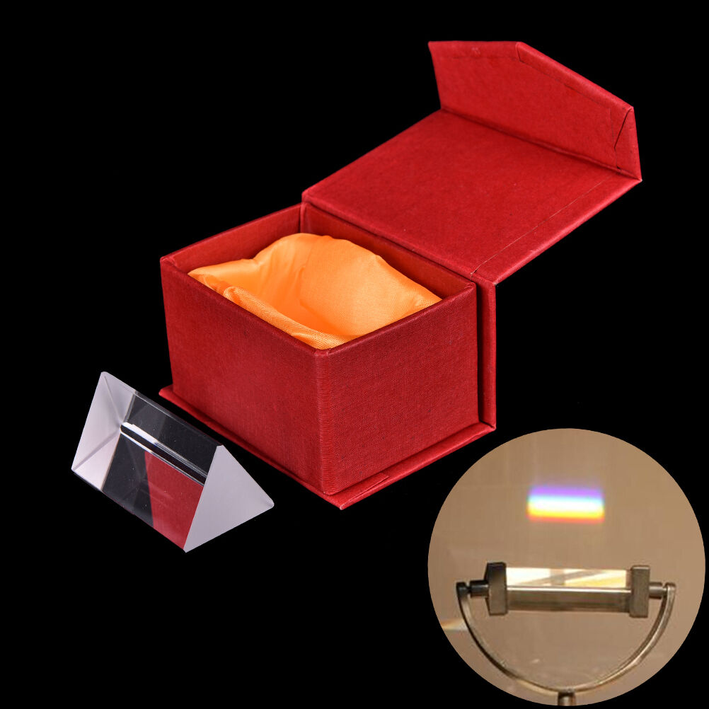 5cm Triangular Prism Teaching Optical Glass Triple Physics Light Spectrum NeBD