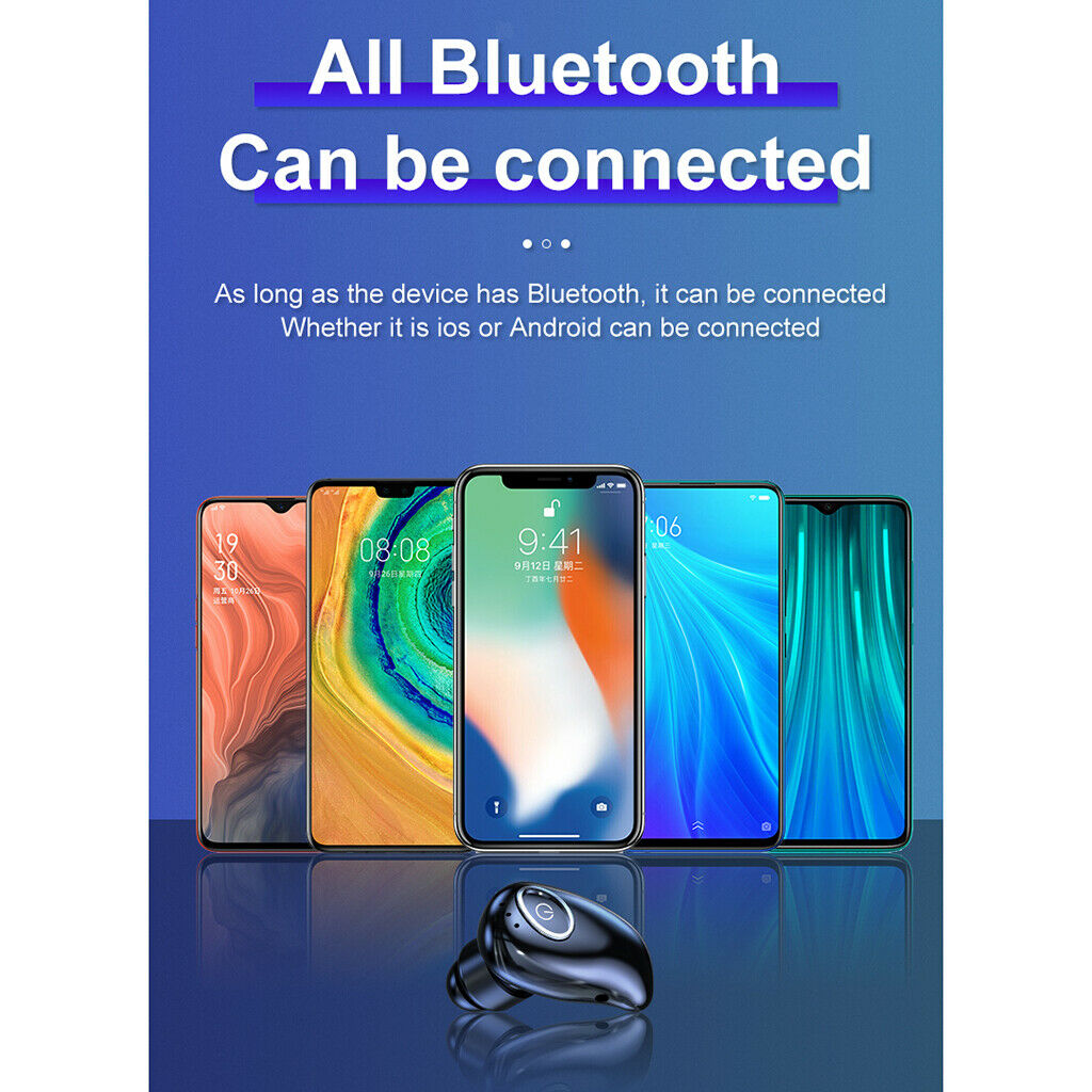 V21 TWS Mini Bluetooth5.0 Wireless Monaural In-ear Earphone White