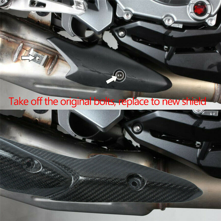 1 Pcs Carbon Fiber Motorcycle Middle Pipe Connector Heat Shield Anti-scald Shell