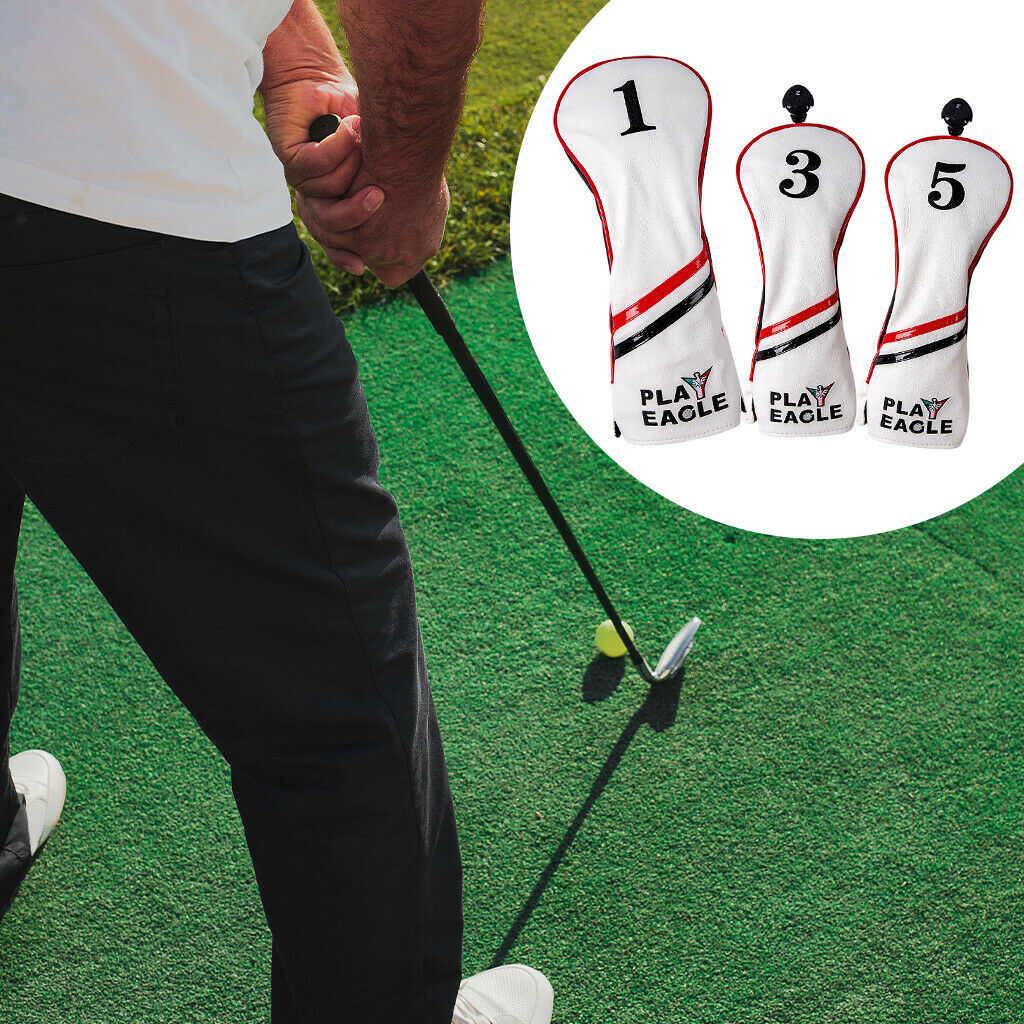 3PC Golf Headgear for Drivers Fairway Wood Embroidery Headgear