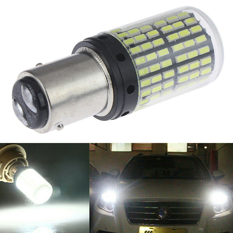 1Pc 1157 LED White Canbus 3014 144-SMD Car Turn Signal Brake Light No FlashSJCA