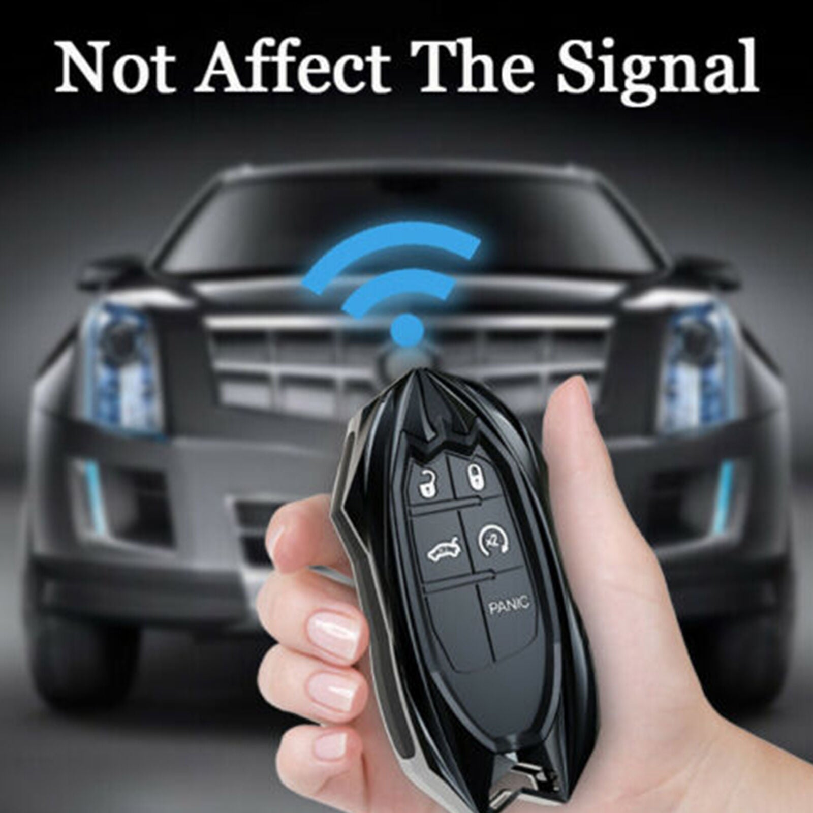 New Metal Car Key Fob Case Cover Shell For Jeep Cherokee Dodge Charger Chrysler