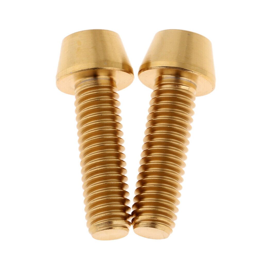4pcs Titanium M6 Screws Bolts Bike Bicycle Head Hex M6X20mm/40mm Upgrade
