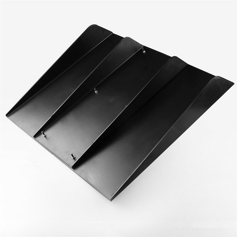 Universal 22"x 19.3"ABS Rear Bumper Lip 4Fins Diffuser Under Rear bumper Screws