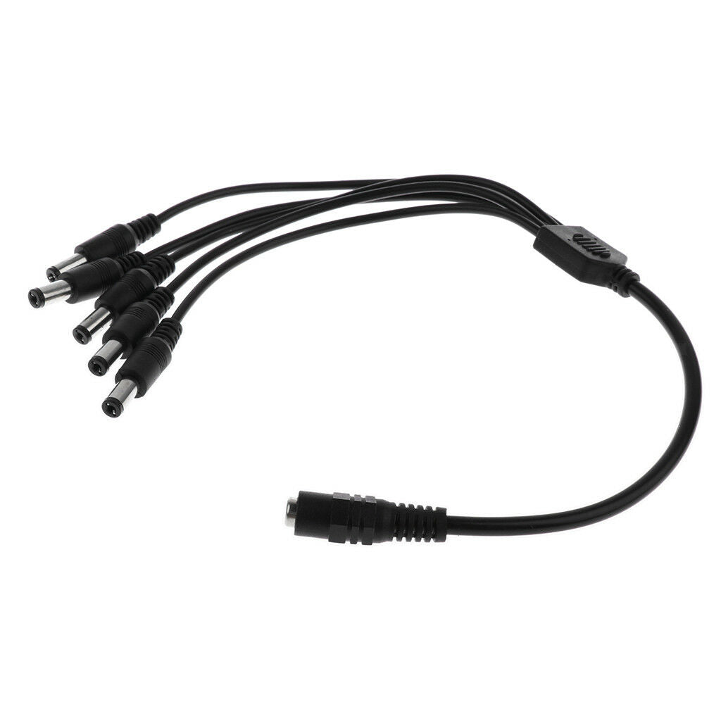 Durable DC 1 Female to 5 Male Output Power Splitter Cable Cord Y Adapter