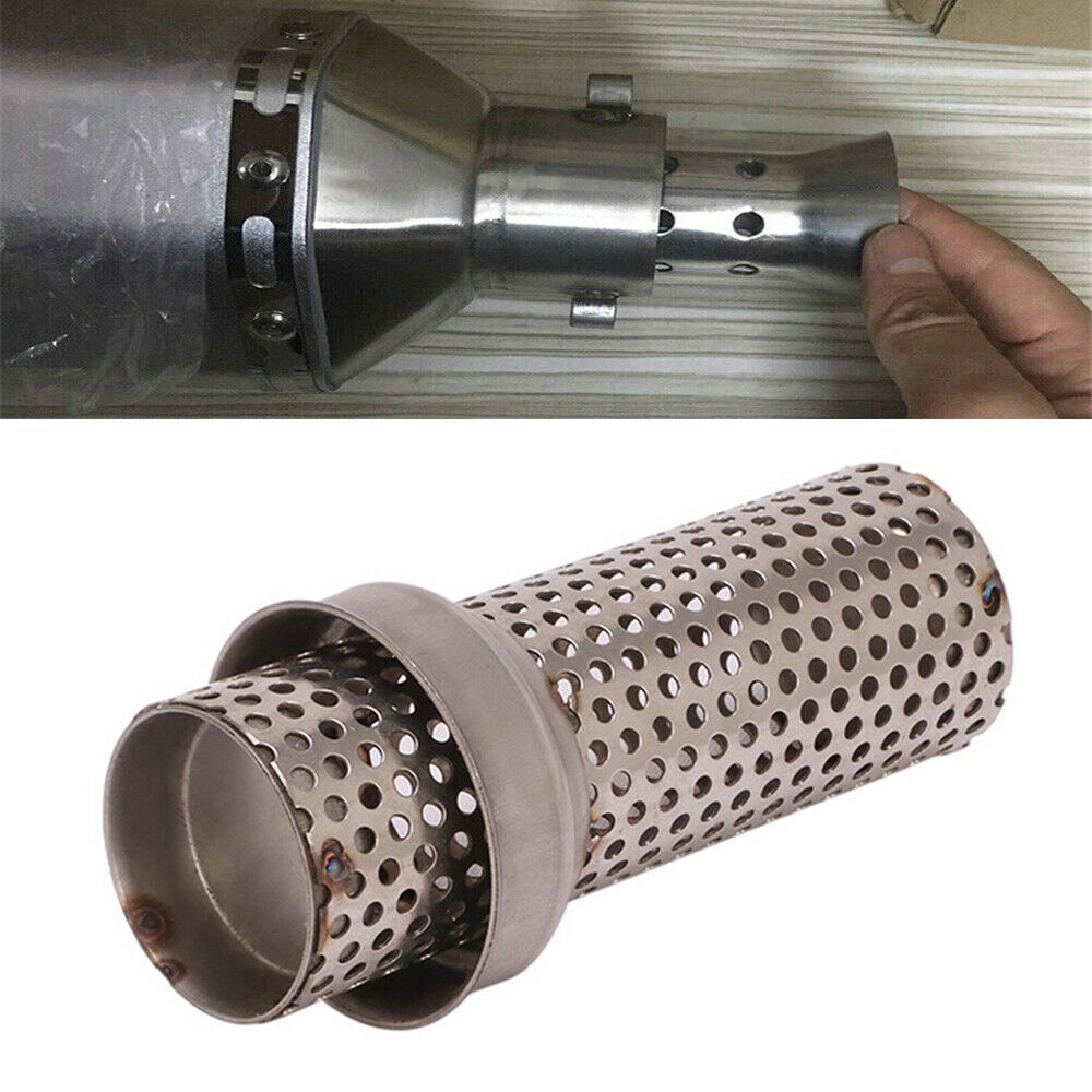 2.4 Inch Motorcycle Exhaust Pipe Silencer Stainless Steel Removable Muffler 1x