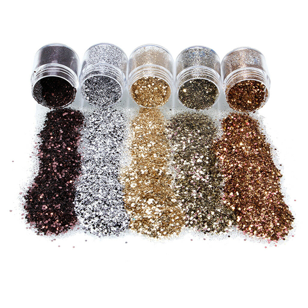 5 Pieces Shimmering Chunky Holiday Glitters for Face Body Nails Bags DIY 02
