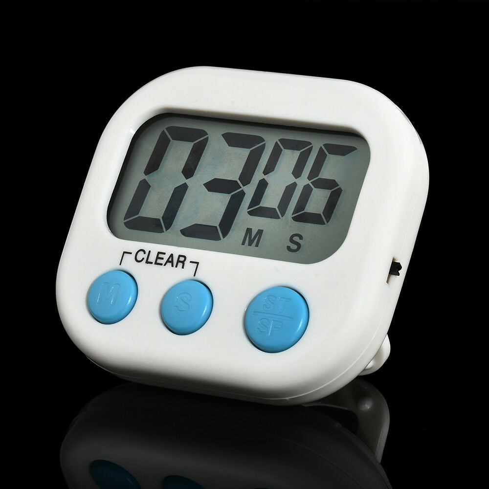 New Large LCD Kitchen Cooking Timer Count-Down Up Clock Loud Alarm Magnetic