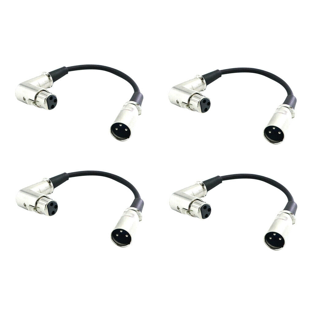 4 X 3 Pin Audio Plug XLR Cable Micphone Microphone  Cable Data