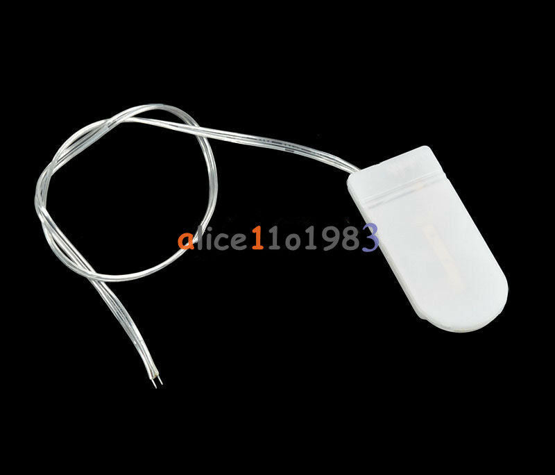 2PCS R2032 X 2 Button Coin Cell Battery Holder Case Box W/ On-Off Switch Lead