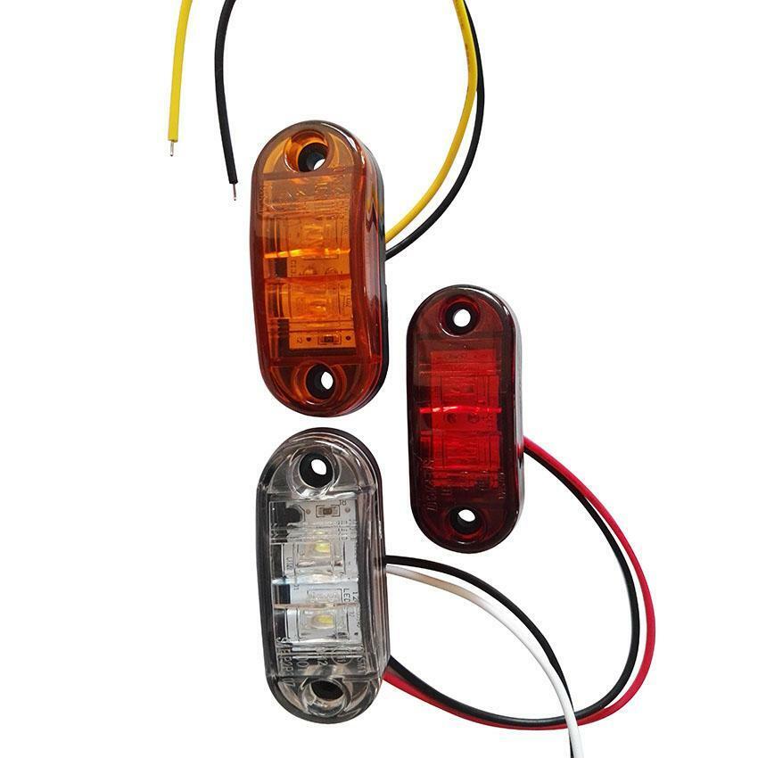 Truck Trailer Side Marker Clearance Light  LED 12V Fish Shape Light Lamp Light