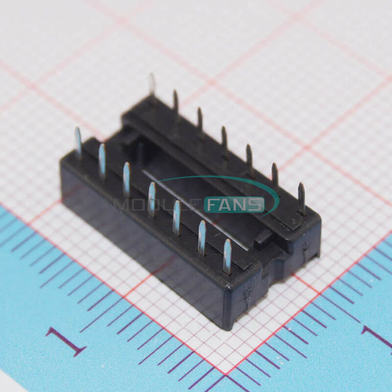 50PCS 14 Pin 14P Integrated Circuit IC Sockets Adaptor Solder Type DIP14