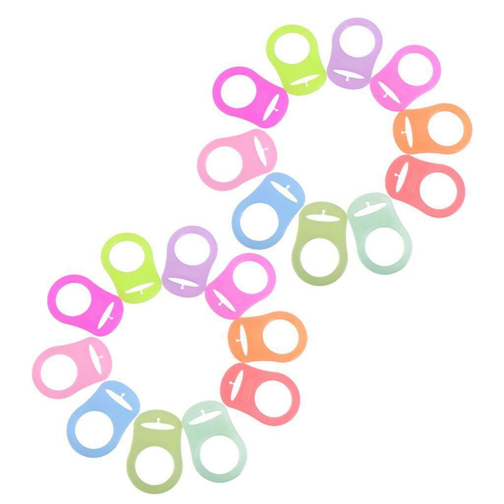 20pcs Multi Silicone Button Holder Clip Adapter for Ring Dummy/Pacifier
