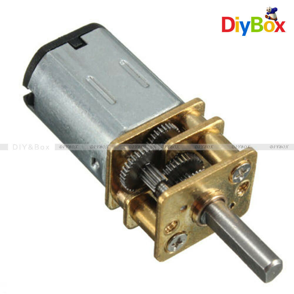 30RPM Micro Speed Reduction Gear Motor with Metal Gearbox Wheel DC 6V N20