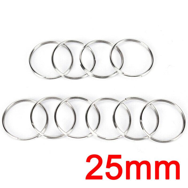 10pcs Steel Keyring Split Key Rings Nickel Hoop Ring Nickel Plated Steel L.l8