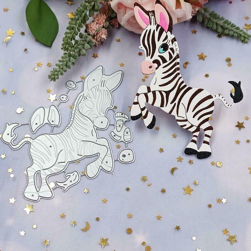 Cartoon Little Zebra Carbon Steel Cutting Dies DIY Scrapbooking Photo Album
