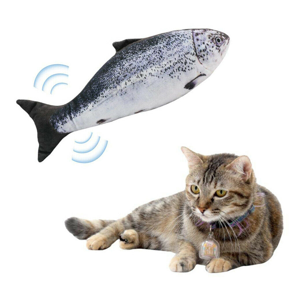 3x Cat Electric Fish Toys Realistic Flopping Cat Kicker For Pet Cat Salmon
