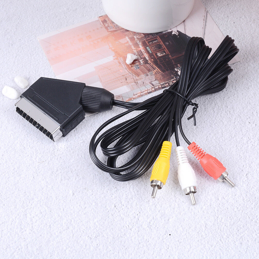 High quality 1.5m rgb scart to 3 RCA audio video cable for nes JCA FwO Ad