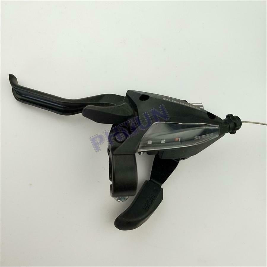 2x For MTB Bike 3x7 Speed Brake Levers Shifter Shift w/ Stainless Steel Cables
