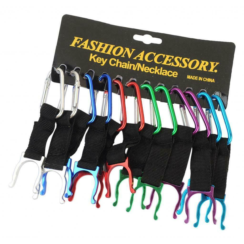 12pcs Water Bottle Clip Carabiner Carrier Hanger For Camping Hiking Backpack