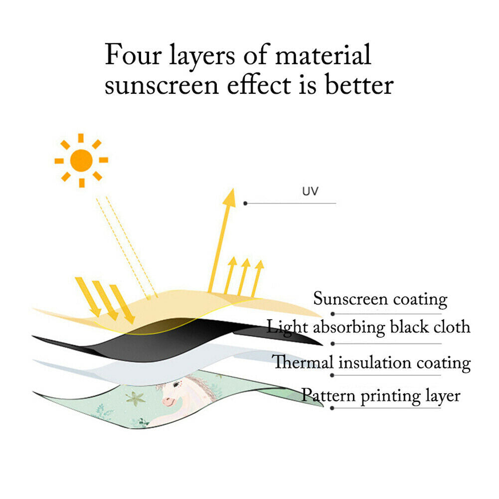 Foldable Car Magnetic Sun Block Curtain UV Protection Driving Side Space Cartoon