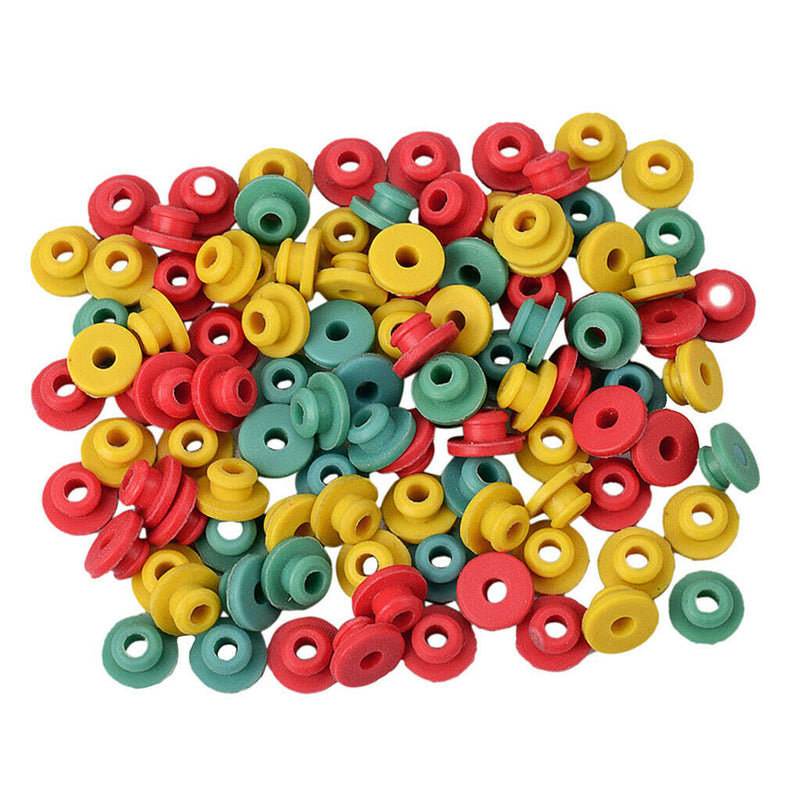 100pcs Red Yellow Green Tattoo Machine Grommets Needles Silicone Nipples Tattoo
