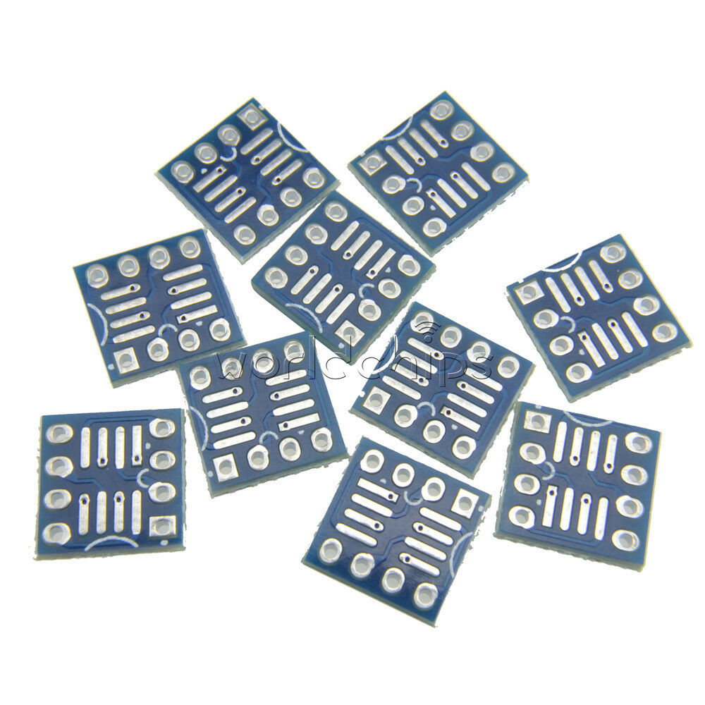 100pcs SOP8 SO8 SOIC8 TSSOP8 MSOP8 to DIP8 Adapter PCB DIY Conveter Board new