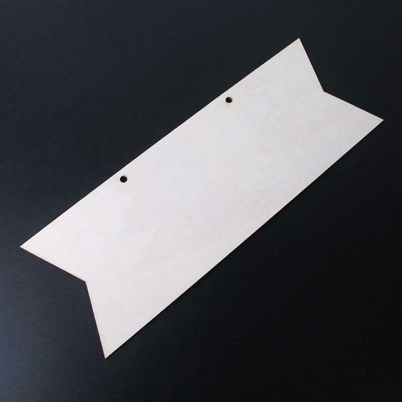 8 Pcs Arrow + Wavy Shape Wooden Blanks Hanging Tag Sign Unfinished Slices Chips