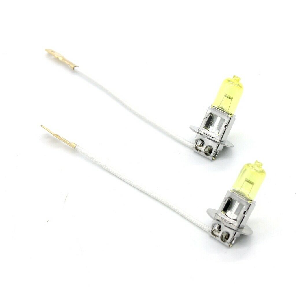 H3 Super Bright Yellow 2600K Halogen Bulbs for Xenon Headlights