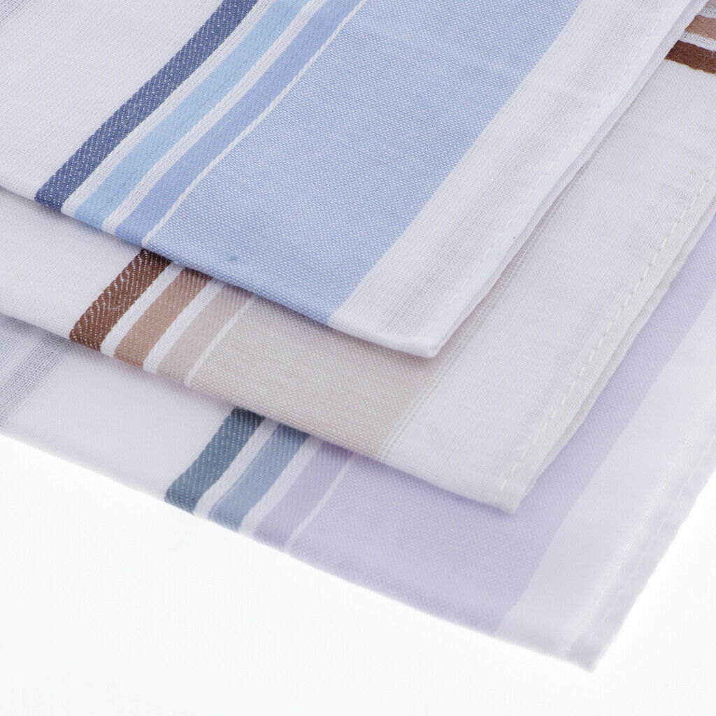 3pcs Handkerchiefs Plaids Square Hanky Comfy Soft Kerchiefs Party Hankie