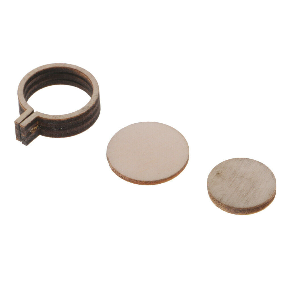 40 Pieces Mini Wooden Embroidery Hoop Embroidery Hoop for Pendant Making 2cm