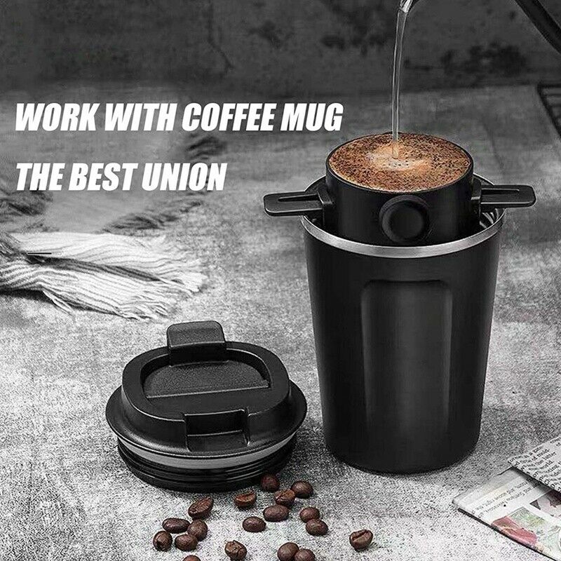 Pour over Coffee Dripper, Stainless Steel Coffee Maker Filters for 1 to 2-CuX6O6