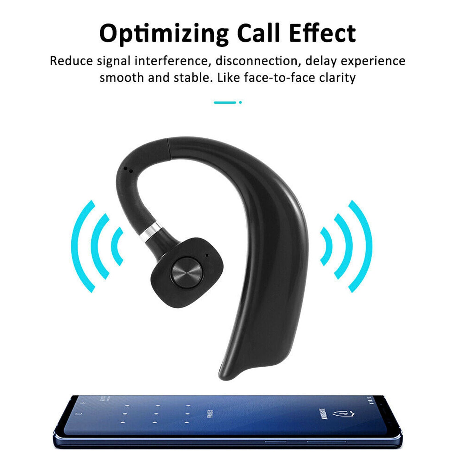 Wireless Bluetooth Noise Cancelling Headset Stereo Earbud Headphone Handfree