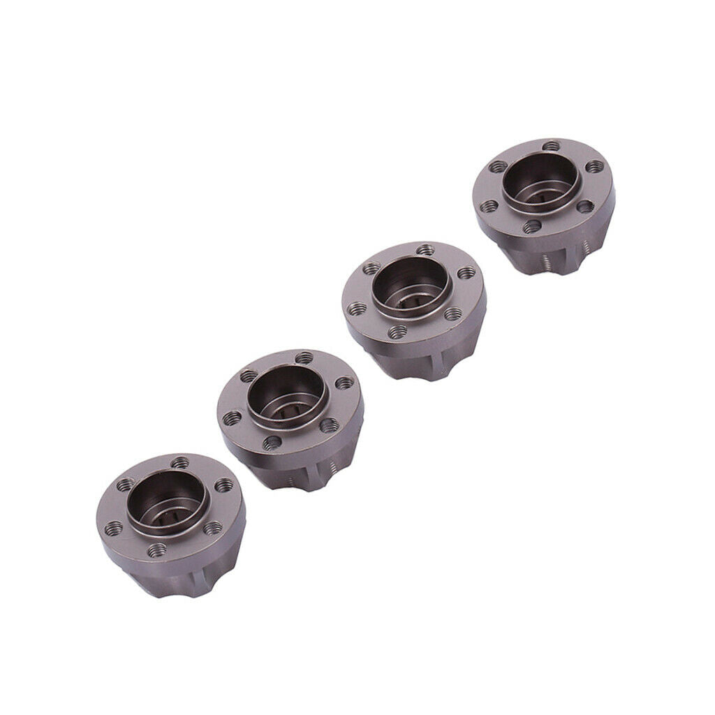 12mm Wheel Hex Rim Hub Drive Adapter for 1/10 Axial SCX10 TRX4 D90 Titanium