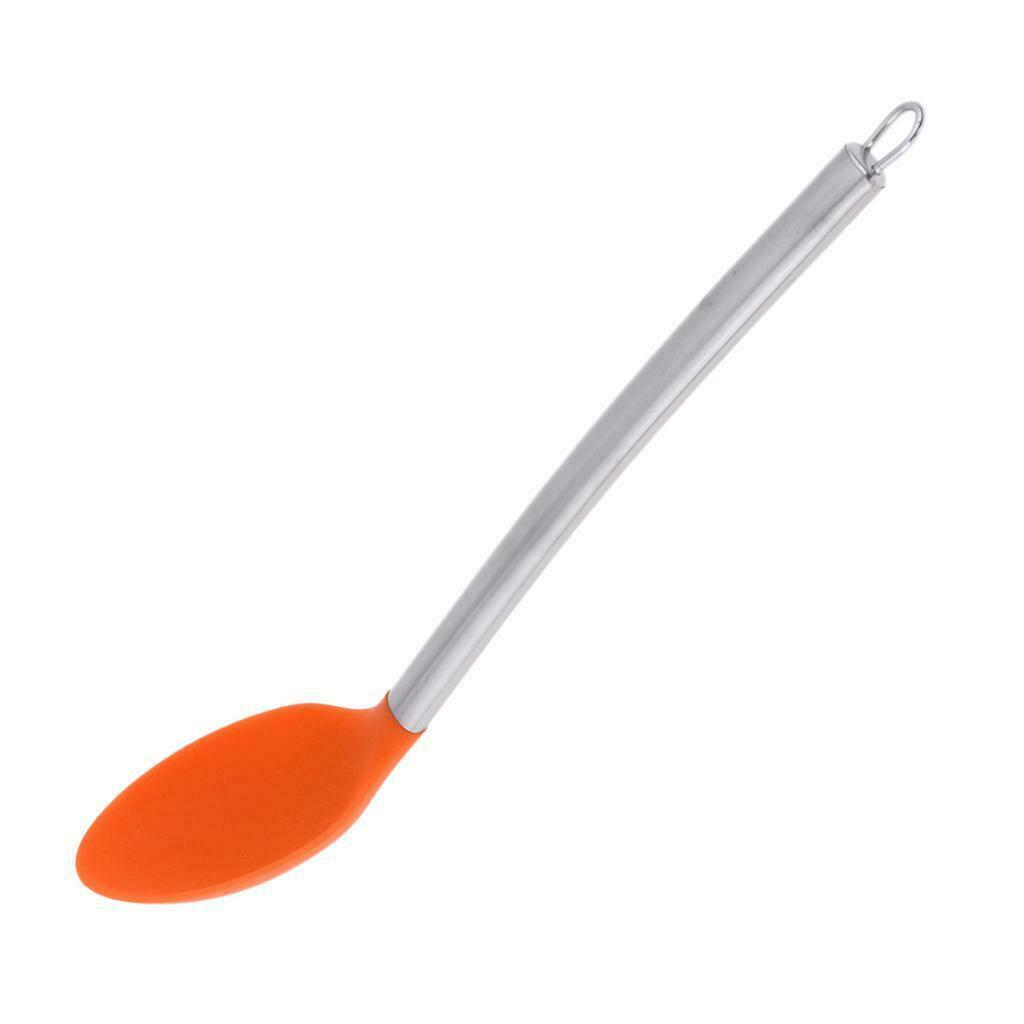 Kitchen Silicone Spoon Heat Resistant Non-stick Silicone Cooking Tool orange