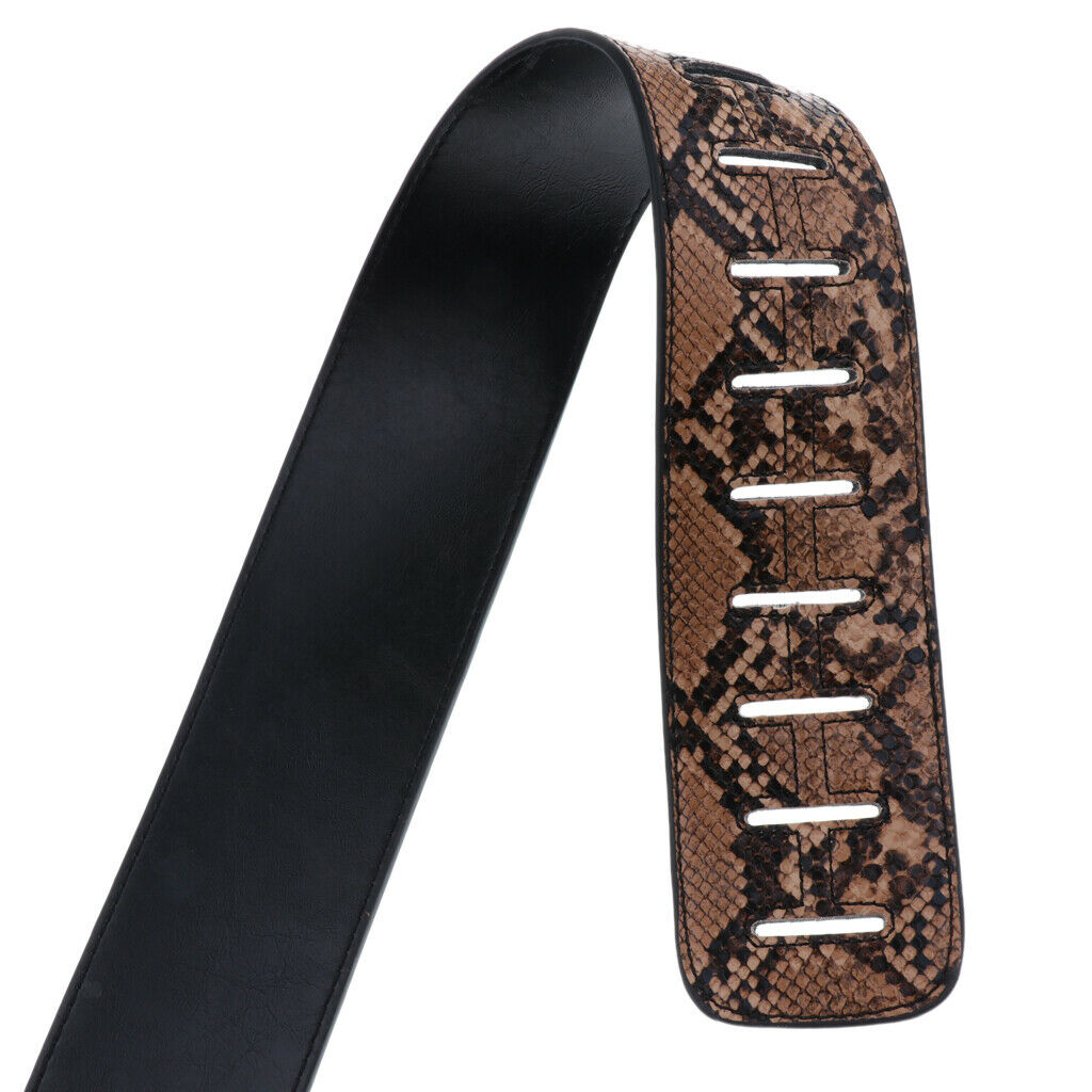 Adjustable PU Leather Guitar Strap Belt for Acoustic Electric Guitar Beige