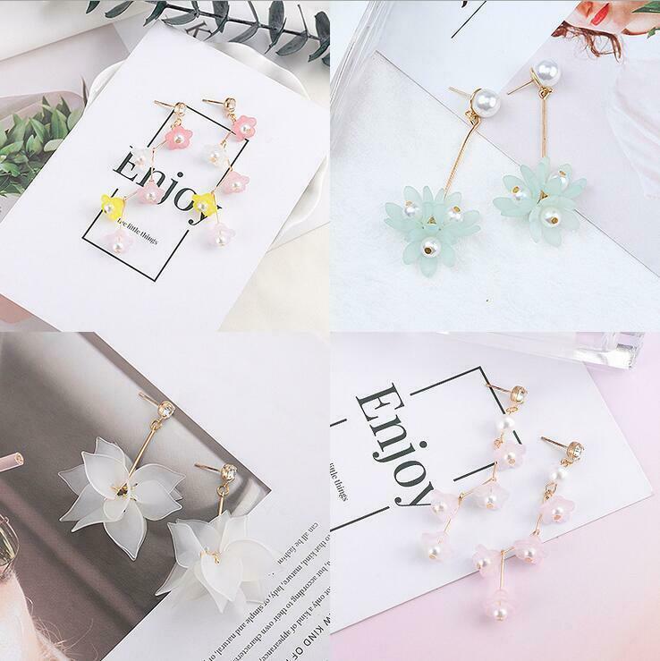 DIY Earrings Making Accessories petal Ear hook Pendant Jewelry Making Kits