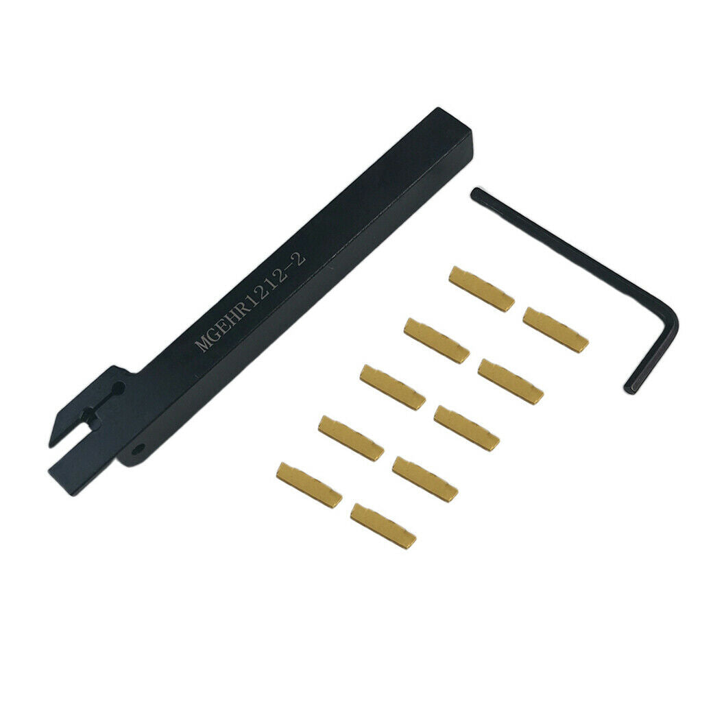 MGEHR1212-2 Lathe Cut-Off Grooving Parting Tool Holder & 10pcs MGMN200 Insert
